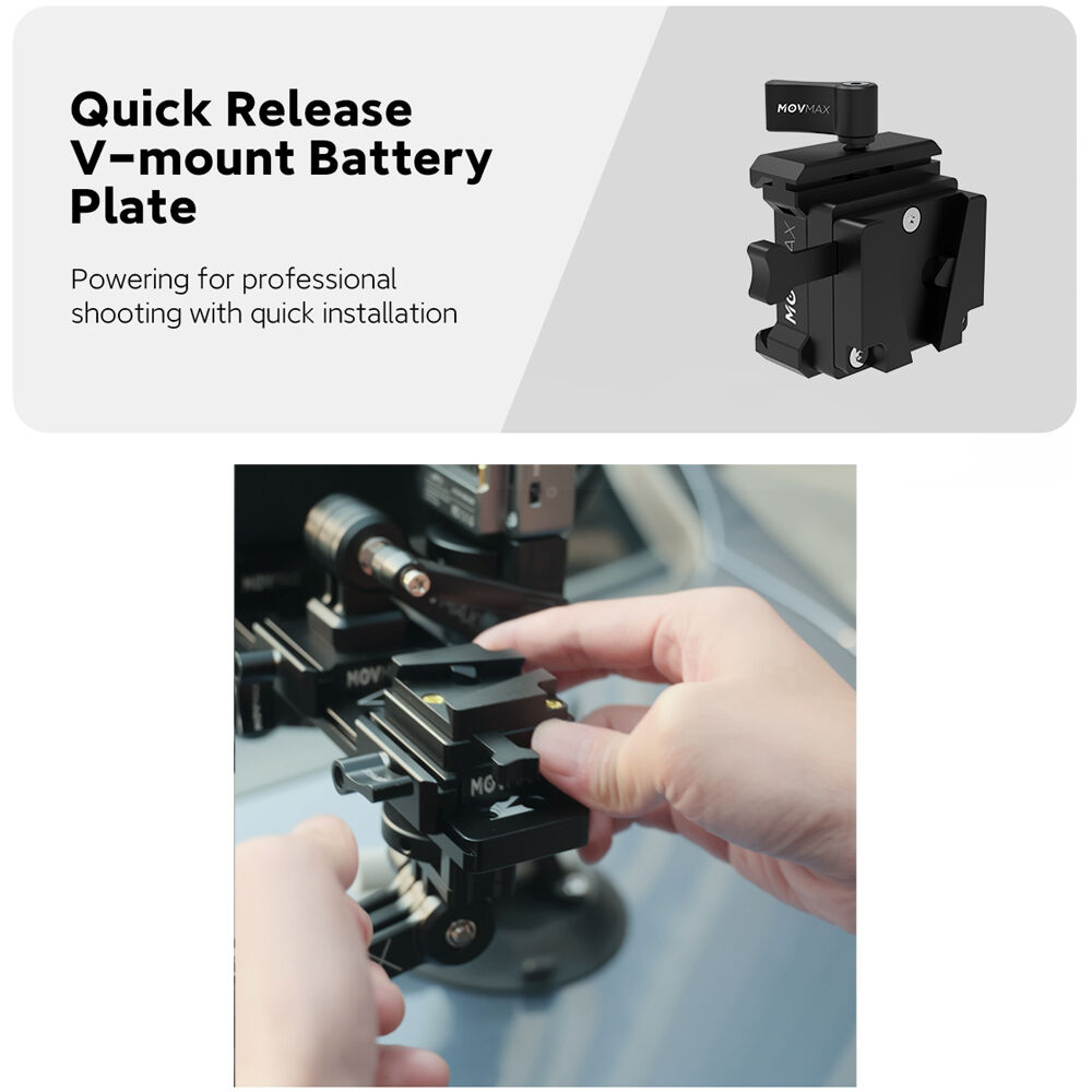 MOVMAX Hızlı Bağlantılı V-Mount Batarya Plakası