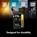 LEXAR 256GB Professional 2000x SDXC UHS-II Hafıza Kartı (V90, U3)