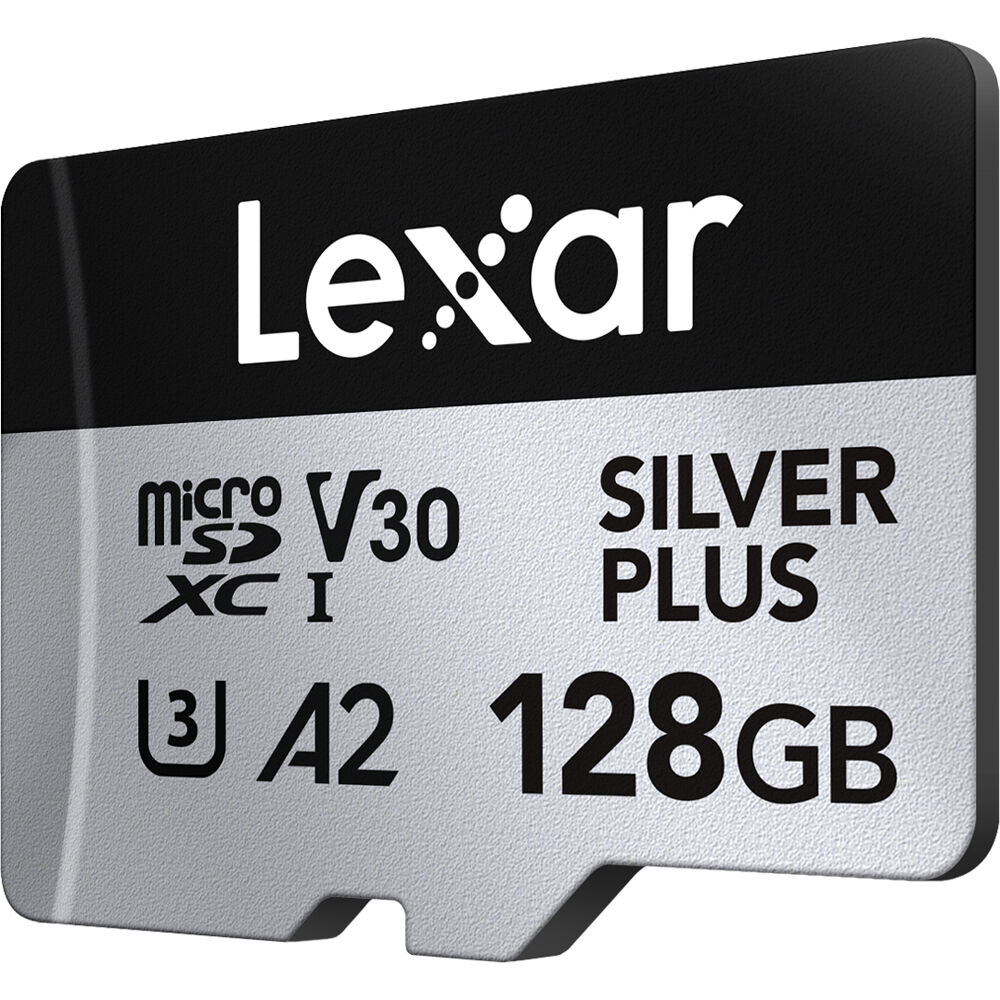 LEXAR 128GB SILVER Plus microSDXC Hafıza Kartı (UHS-I, V30)