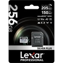 LEXAR 256GB SILVER Plus microSDXC Hafıza Kartı (UHS-I, V30)