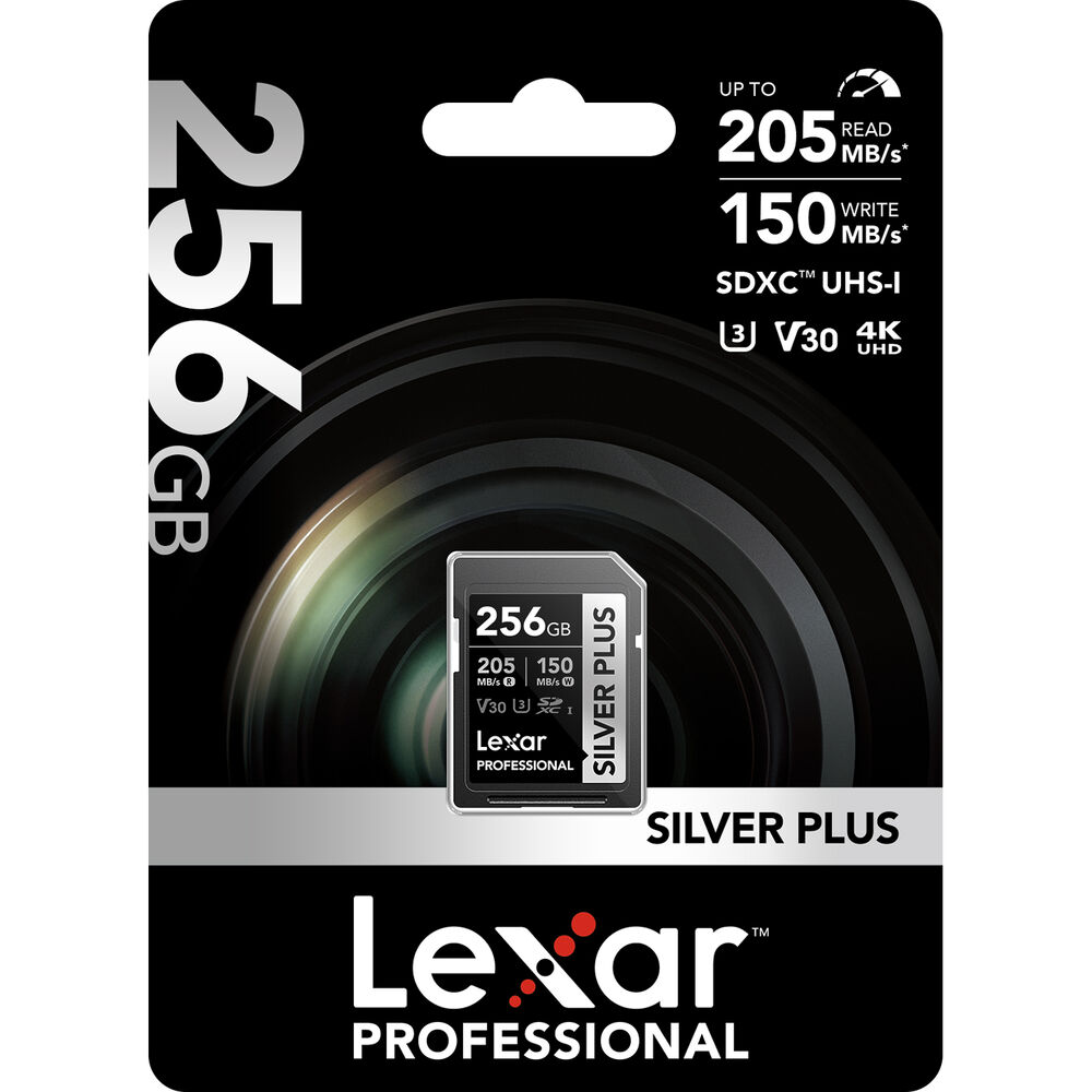 LEXAR 256GB SILVER Plus SDXC Hafıza Kartı (UHS-I, V30)