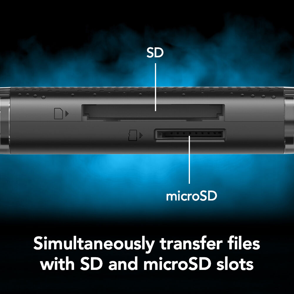LEXAR USB-A ve USB-C Çift Yuvalı Kart Okuyucu (SD ve microSD Uyumlu)