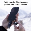 LEXAR USB-A ve USB-C Çift Yuvalı Kart Okuyucu (SD ve microSD Uyumlu)