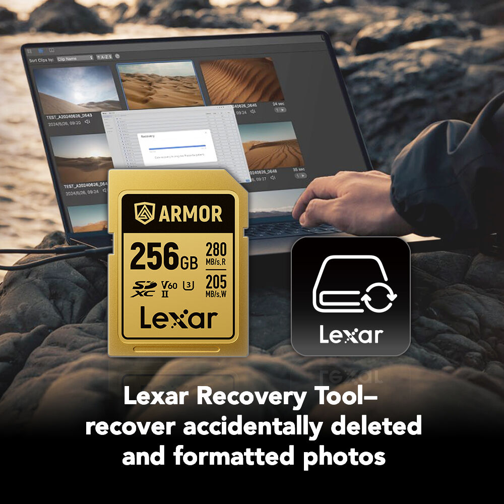 LEXAR 256GB ARMOR GOLD SDXC Hafıza Kartı (V60)