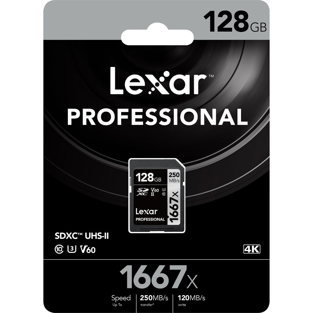 LEXAR 128GB Professional 1667x SDXC UHS-II Hafıza Kartı (V60)
