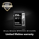 LEXAR 256GB Professional 1667x SDXC UHS-II Hafıza Kartı (V60)
