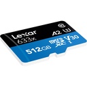 LEXAR 512GB 633x microSDXC Hafıza Kartı (SD Adaptörlü, UHS-I, V30)