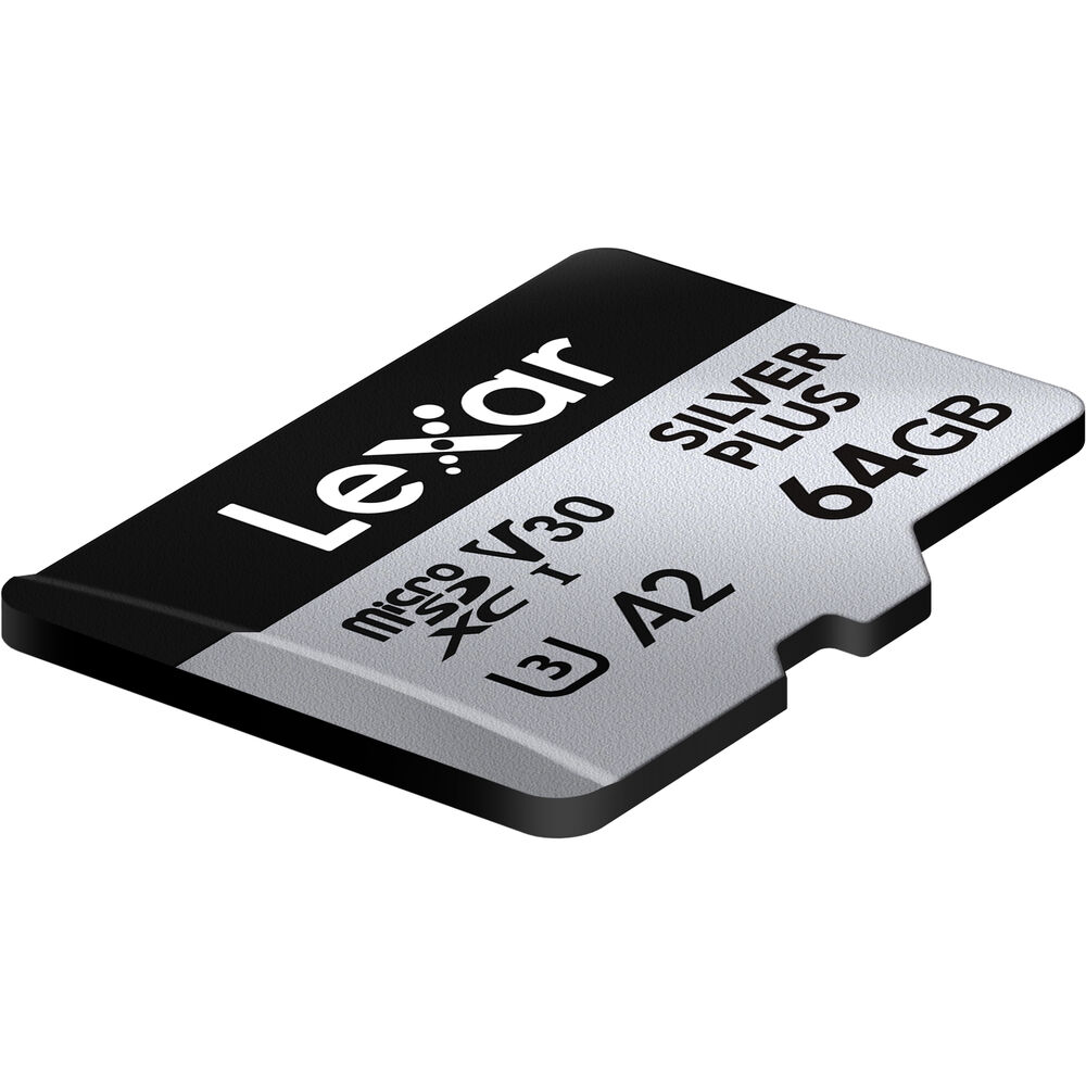 LEXAR 64GB SILVER Plus microSDXC Hafıza Kartı (UHS-I, V30)