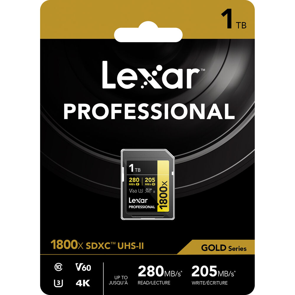 LEXAR 1TB Professional 1800x SDXC UHS-II Hafıza Kartı (V60)