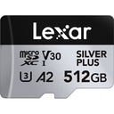 LEXAR 512GB SILVER Plus microSDXC Hafıza Kartı (Adaptörlü, UHS-I, V30)