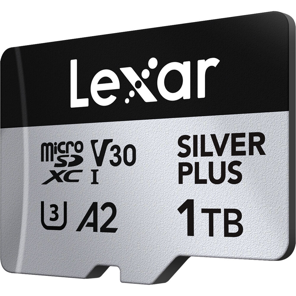 LEXAR 1TB SILVER Plus microSDXC Hafıza Kartı (Adaptörlü, UHS-I, V30)
