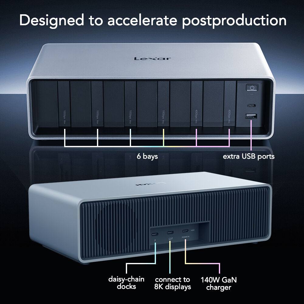 LEXAR Professional Workflow Thunderbolt 4 Dock (6 Modül Yuvalı)