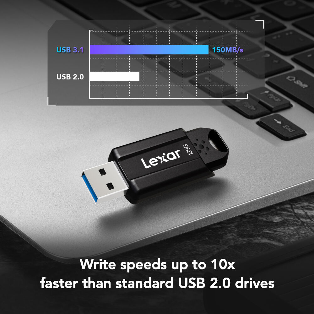 LEXAR 128GB JumpDrive S80 USB 3.1 Flash Bellek