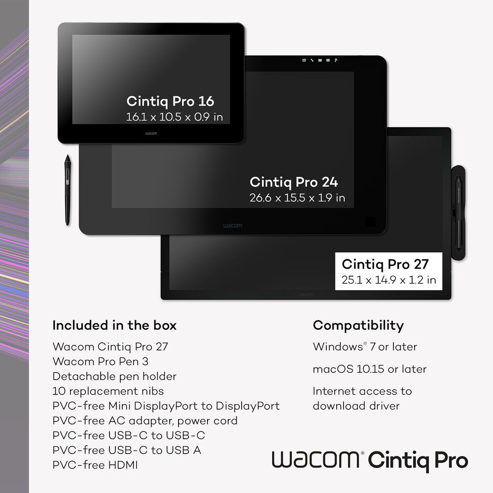 Wacom Cintiq Pro Grafik Tablet 27 INCH-Stand (DTH271K0B-ST)