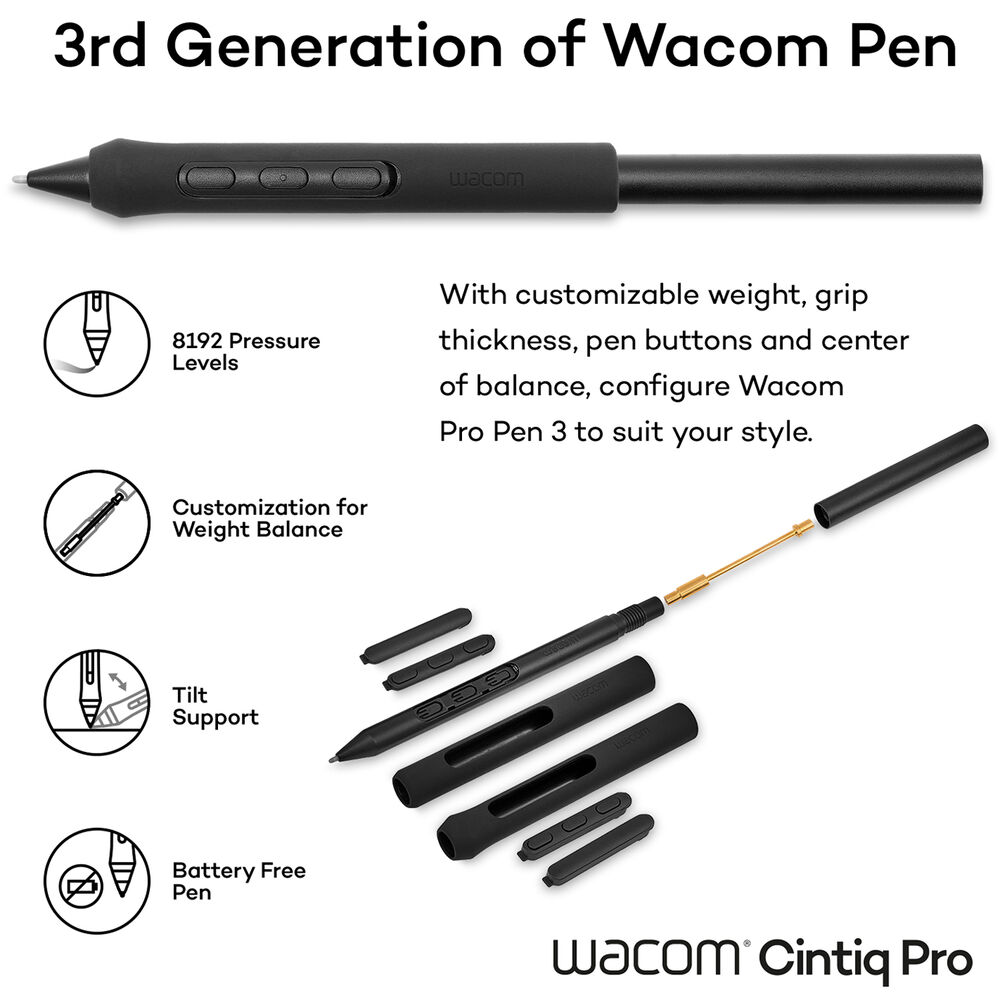 Wacom Cintiq Pro Grafik Tablet 27 INCH-Stand (DTH271K0B-ST)