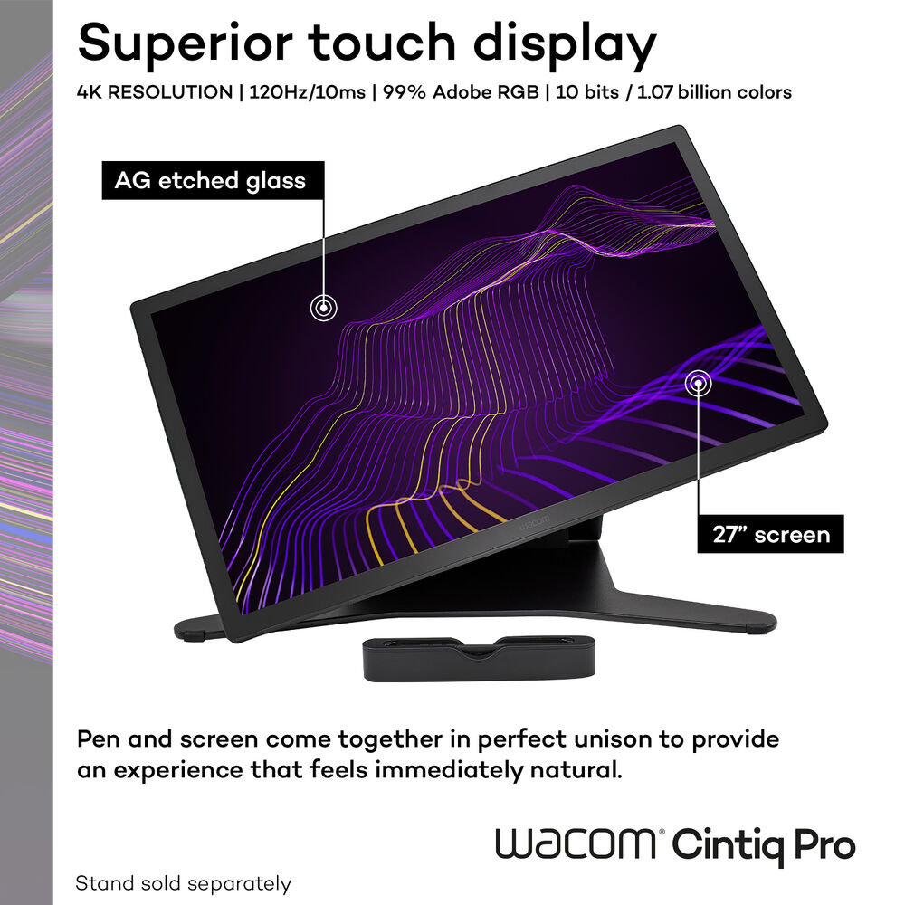 Wacom Cintiq Pro Grafik Tablet 27 INCH-Stand (DTH271K0B-ST)