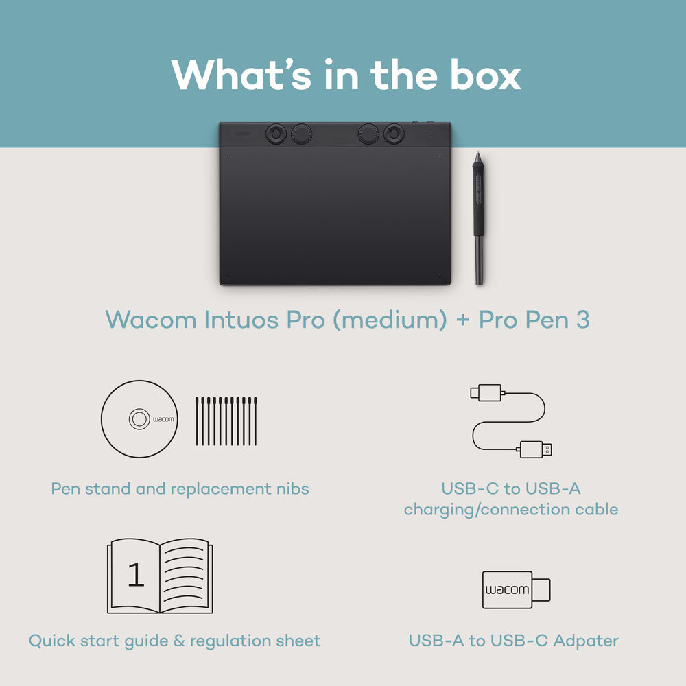 Wacom Intuos Pro Grafik Tablet M(PTK670K0B)