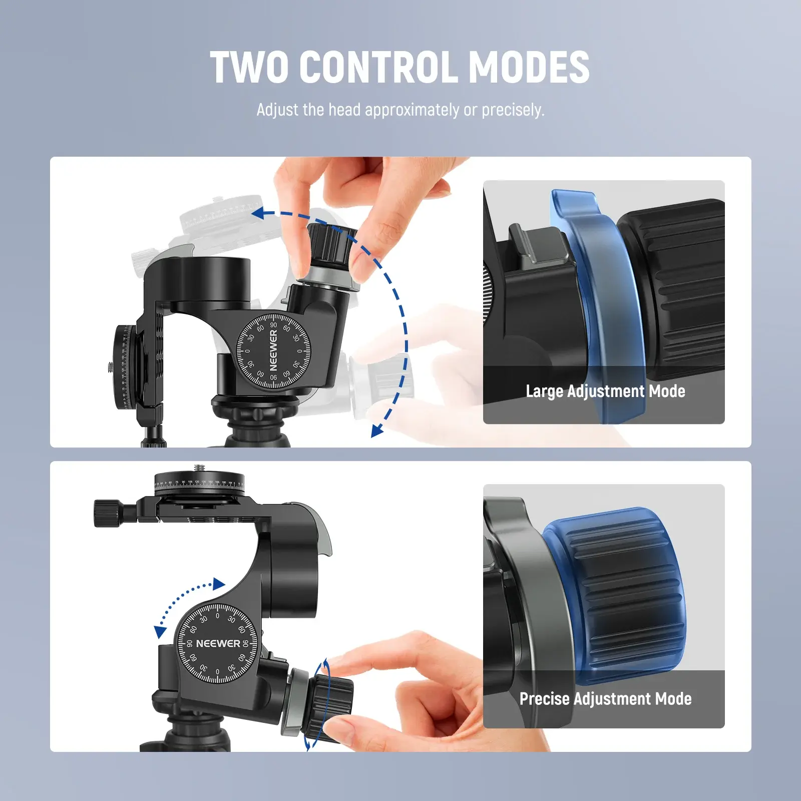 NEEWER TH15 3 Yönlü Dişli Tripod Kafası