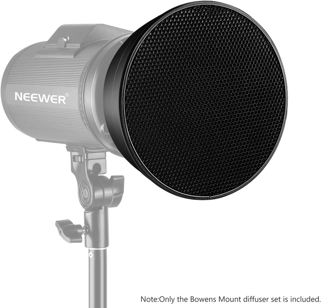NEEWER 7 İnç Reflektör ve 20°/40°/60° Petek Izgara Seti
