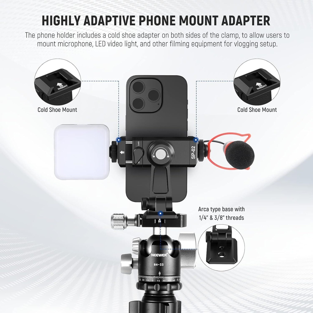 NEEWER SP-02 Akıllı Telefon Tutucu Tripod Montaj Adaptörü