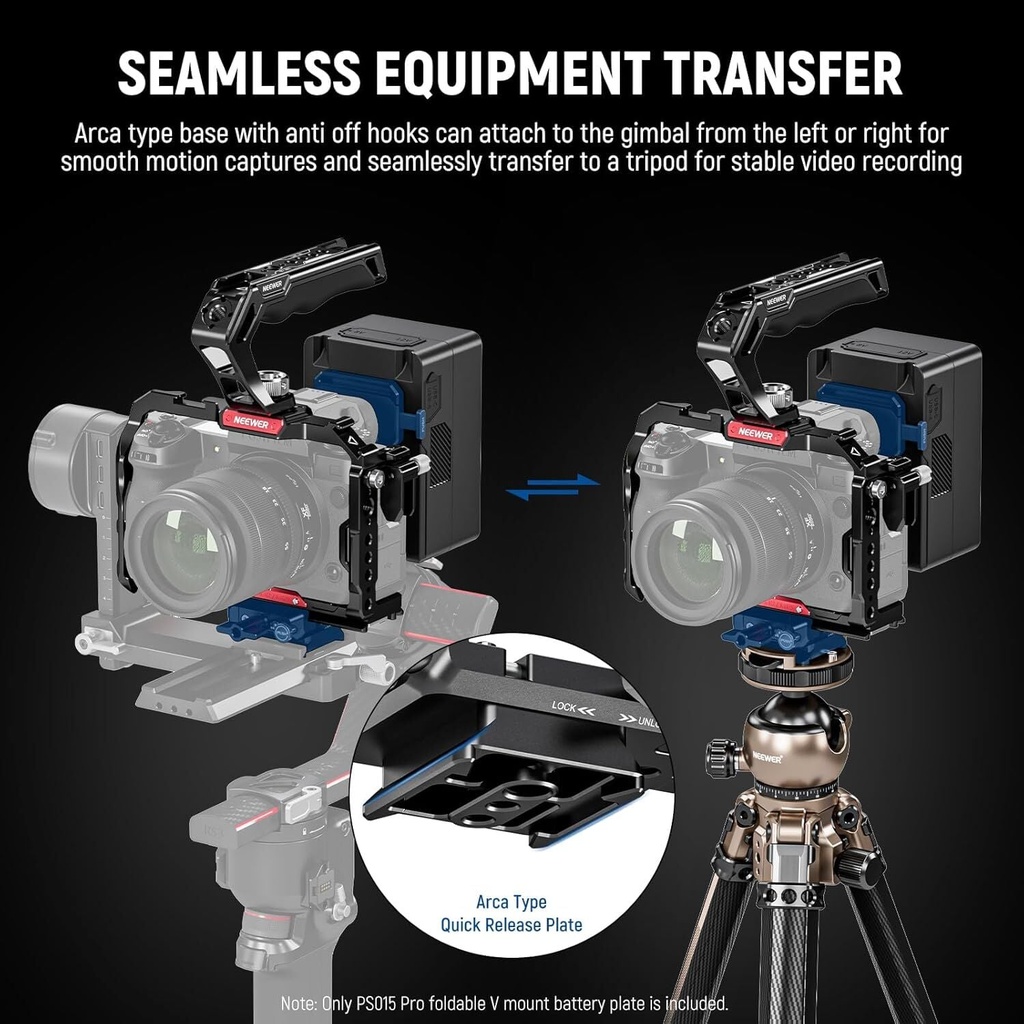 NEEWER PS015 Pro Katlanabilir V-Mount Batarya Plakası