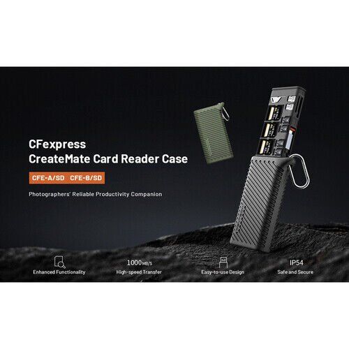 PGYTECH CFexpress CreateMate Card Reader Type B/SD(Moss Green)