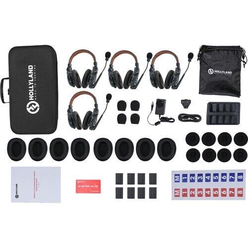 Hollyland 4-Person Noise Cancelling Double Headset Intercom