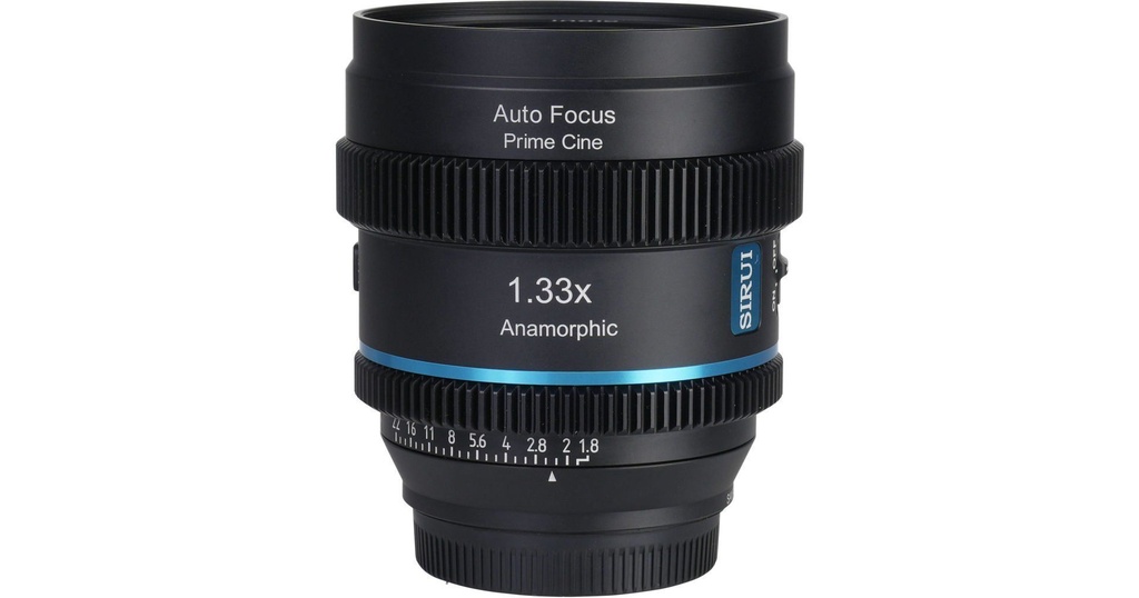 Sirui 20mm T1.8 1.33X S35 Auto-Focus Anamorfik Lens (X Mount, Mavi Flare)