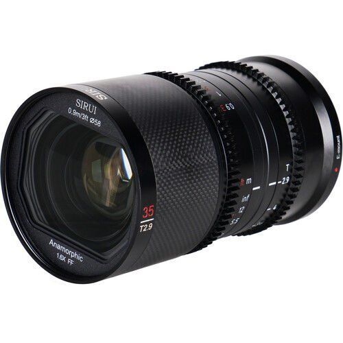 Sirui Saturn 35mm T2.9 1.6x Full-Frame Karbon Fiber Anamorfik Lens (E Mount, Nötr Flare)