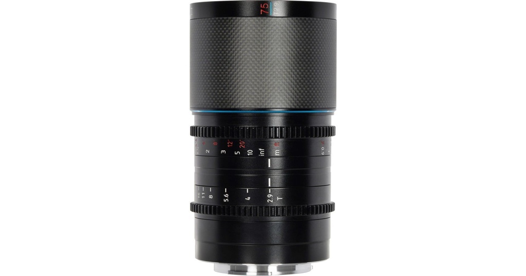 Sirui Saturn 75mm T2.9 1.6x Full-Frame Karbon Fiber Anamorfik Lens (E Mount, Mavi Flare)