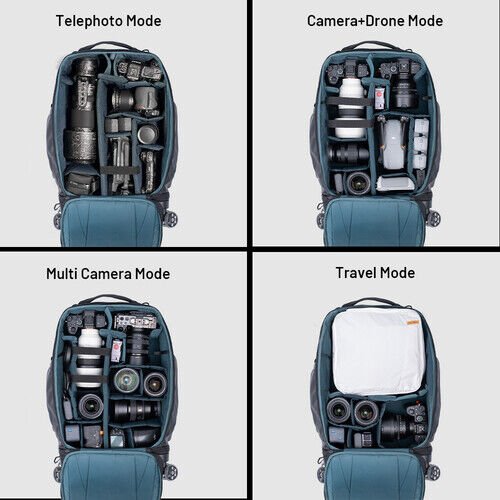 PGYTECH Roller Camera Backpack 30L (Space Black) | Tekerlekli & Sırt Çantası