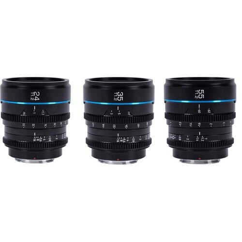 Sirui Night Walker T1.2 S35 Sony E Mount Cine Prime 3'lü Lens Kit