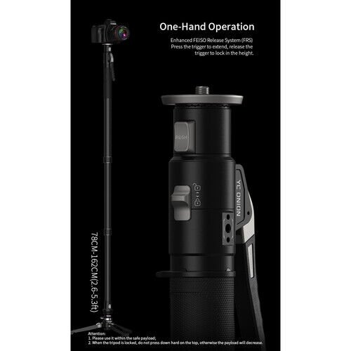 YC Onion Pineta Pro Karbon Fiber & FH60S Video Fluid Kafa Monopod Kit