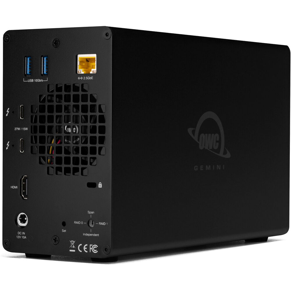 OWC Gemini 12TB 2-Bay Thunderbolt 3 Raid Array