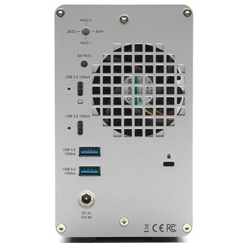 OWC Mercury Elite Pro Dual 32TB 2-Bay USB 3.2 Gen 2 RAID Array with 3-Port Hub