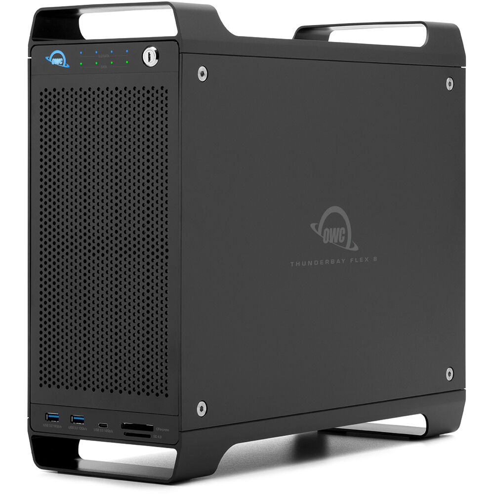 OWC ThunderBay Flex 8 88TB Total = 84TB HD 12TB x 7 and 4TB NVME x 1