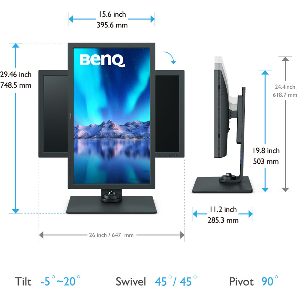 BenQ SW271C 27 inch 4K Fotoğraf ve Video Düzenleme Monitörü