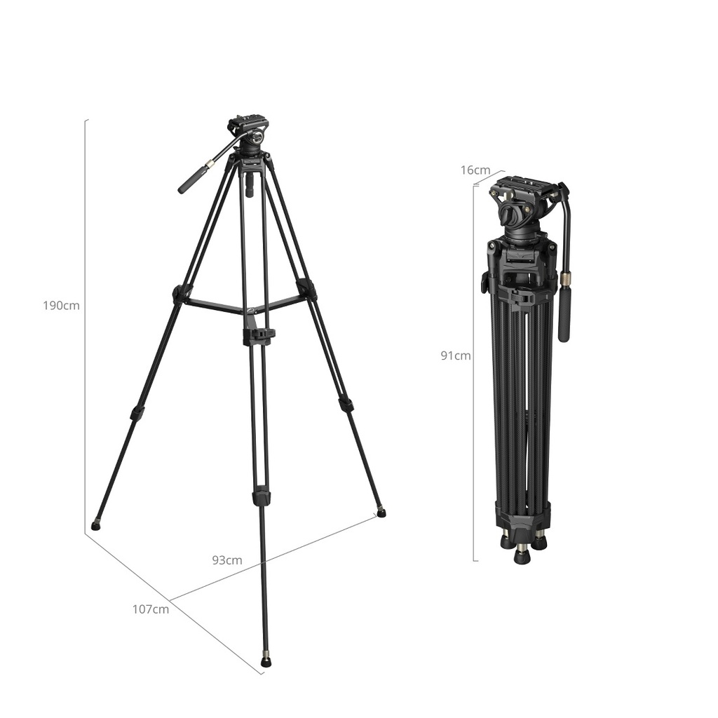 5111 AD-80S Alüminyum 15kg Taşıma Kapasiteli Video Tripodu