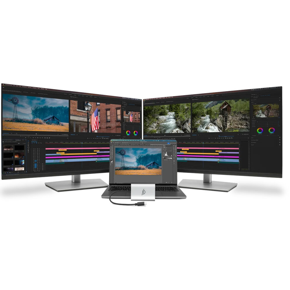 OWC USB-C Dual HDMI 4K Display Adapter with DisplayLink for Apple silicon M1, M2, M3, and M4 Macs (No Power Pass-Through)