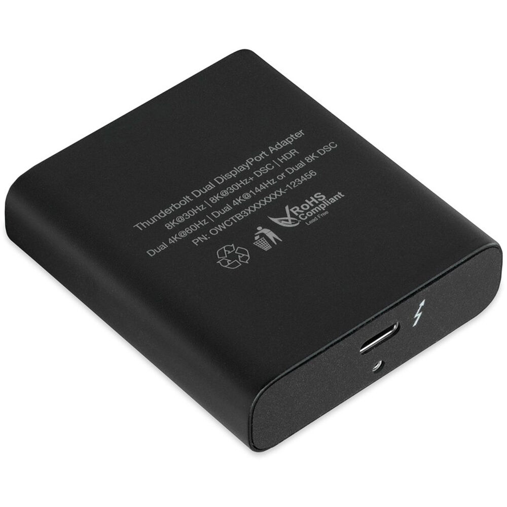 OWC Thunderbolt 3 to High Performance Dual Display Port 4K/5K/8K Adapter