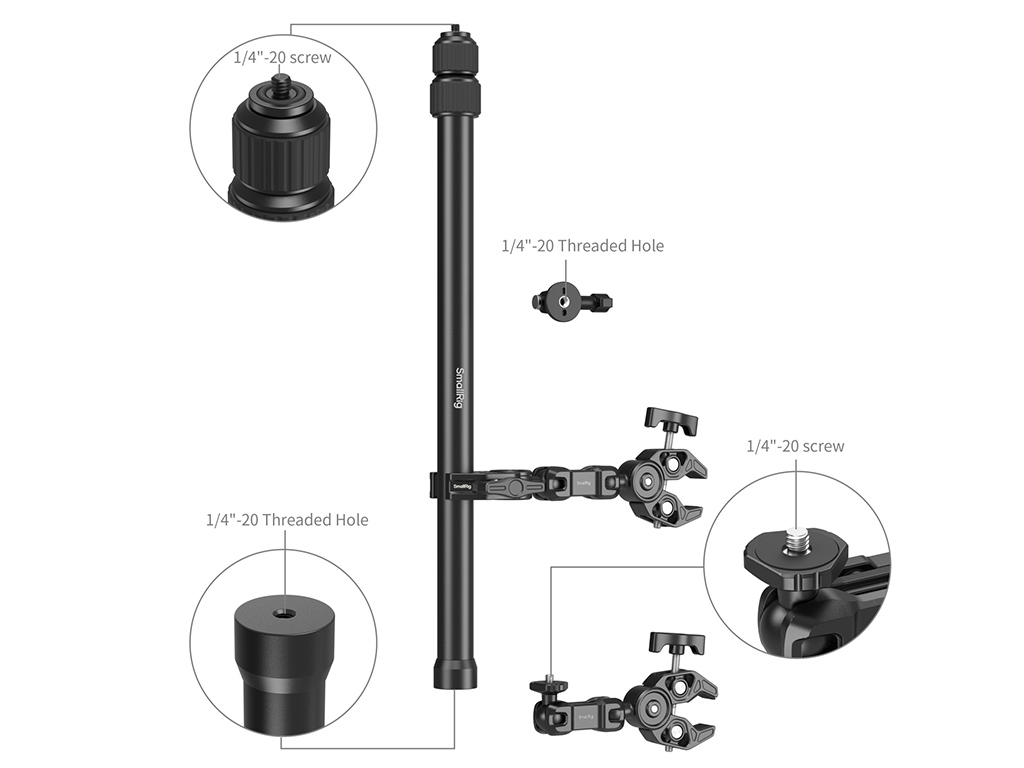 5459 Bisiklet ve Motorsiklet Uyumlu Kamera Clamp Montaj Kiti