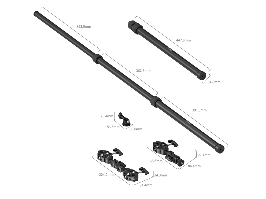 5459 Bisiklet ve Motorsiklet Uyumlu Kamera Clamp Montaj Kiti