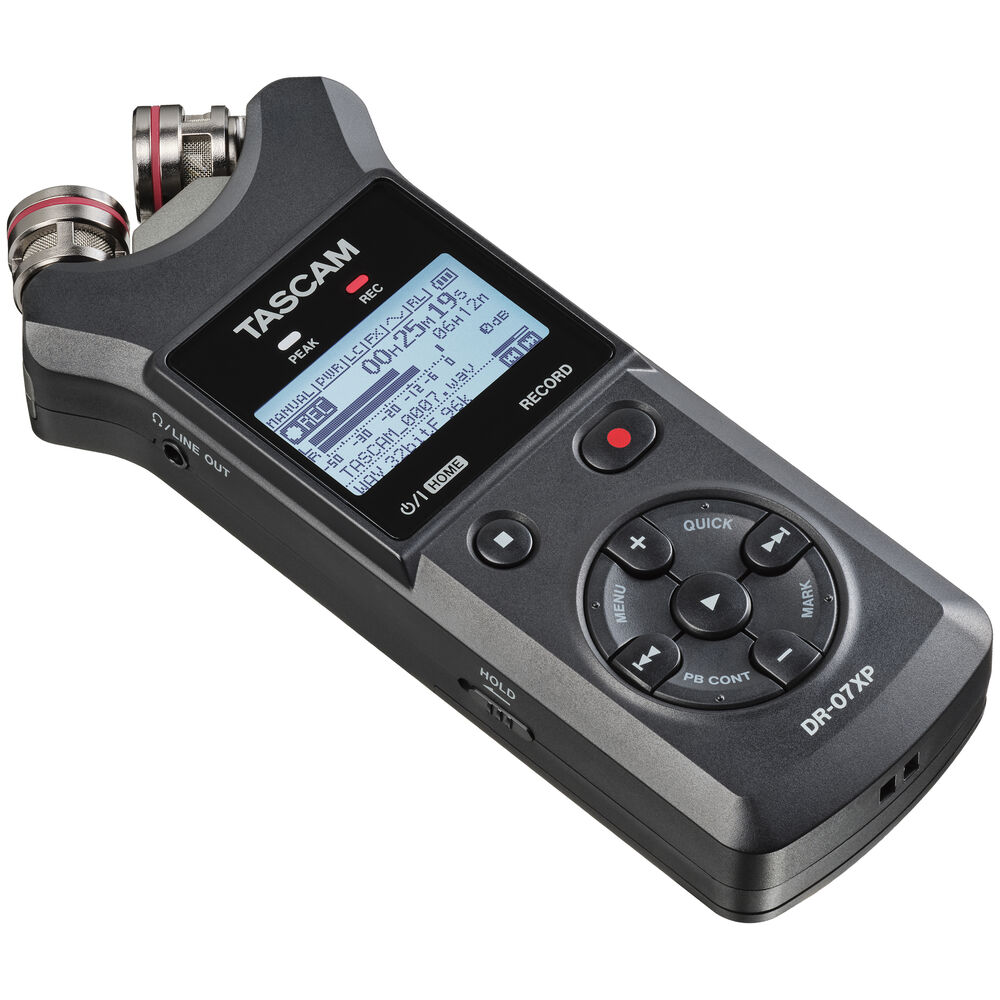 Tascam DR-07XP Ayarlanabilir Mikrofonlu Stereo El Tipi Ses Kayıt Cihazı & USB Ses Arayüzü