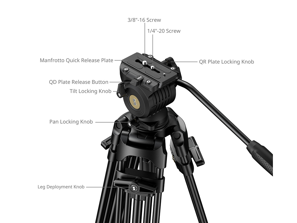 5442 FSD14 FreeSpeed 8kg Taşıma Kapasiteli Video Tripodu