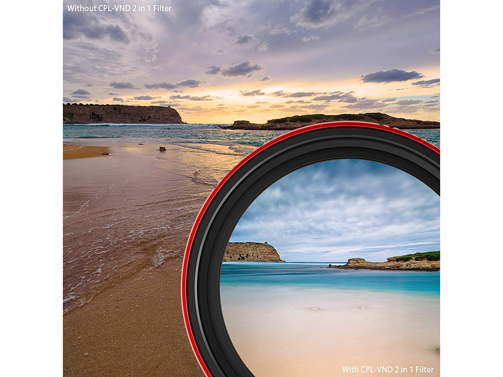 72mm Pro II CPL-VND Dairesel Polarize ve Değişken ND 2in1 Filtre