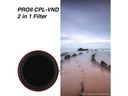 72mm Pro II CPL-VND Dairesel Polarize ve Değişken ND 2in1 Filtre