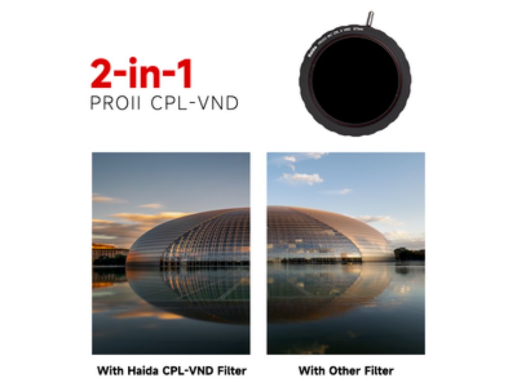 67mm Pro II CPL-VND Dairesel Polarize ve Değişken ND 2in1 Filtre