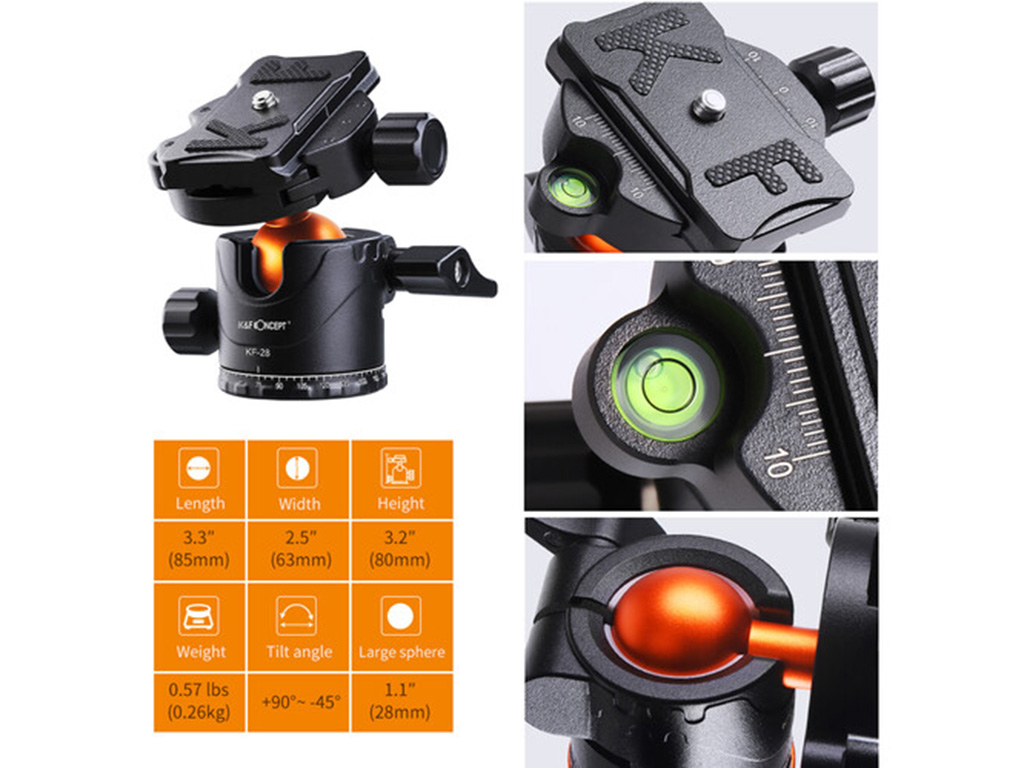 SA254M2 175cm Ball Head Kit'li Tripod ve Monopod (KF09.089)