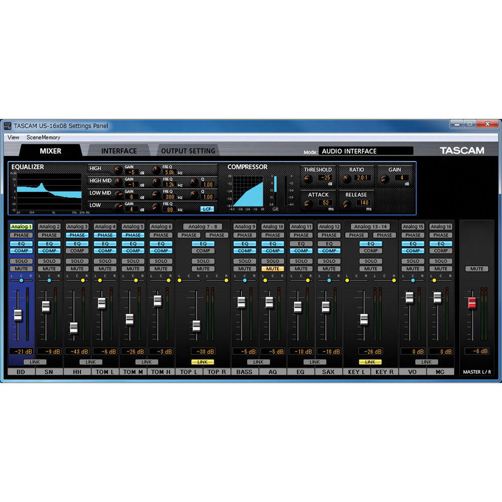 Tascam US-16x08 16 Giriş / 8 Çıkış USB Ses Kartı