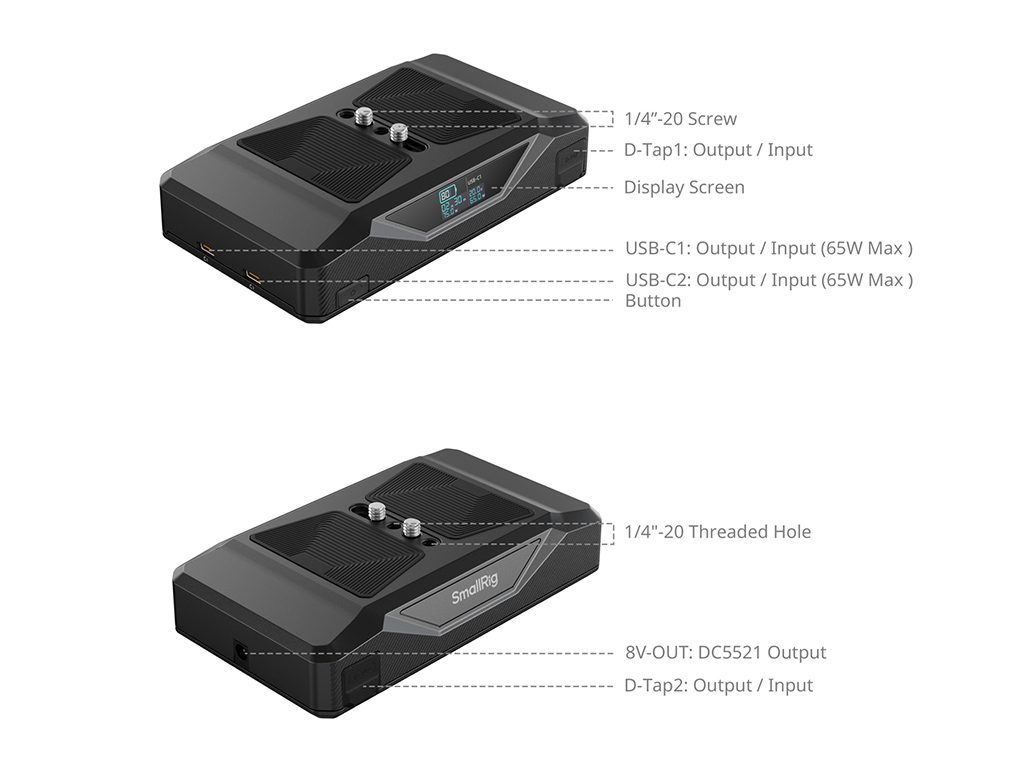 4826 CB75 Kamera Altına Uyumlu 20.000mAh Temel Batarya